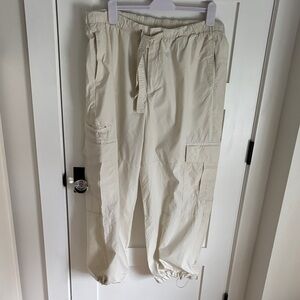 GAP WOMENS Light Beige Cargo Jogger Pants